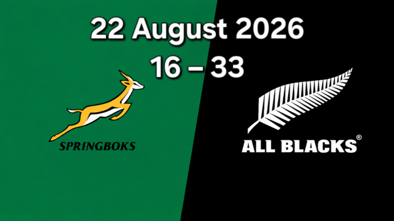 South Africa 16–33 New Zealand